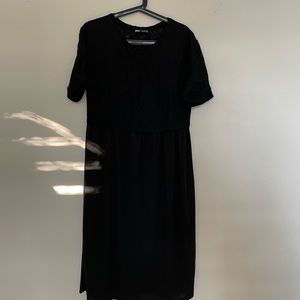 Zara Black Oversized MIDI Dress